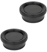 2 Pack Rear Lens Cap and Camera Body Cap Cover Kit for Nikon D3500 D3400 D3300 D3200 D3100 D5100 ...