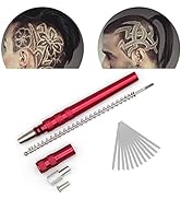 Adecco LLC Hair Razor Pen, Hair Tattoo Trim Styling Face Eyebrow Shaping Device, Engraved Pen wit...