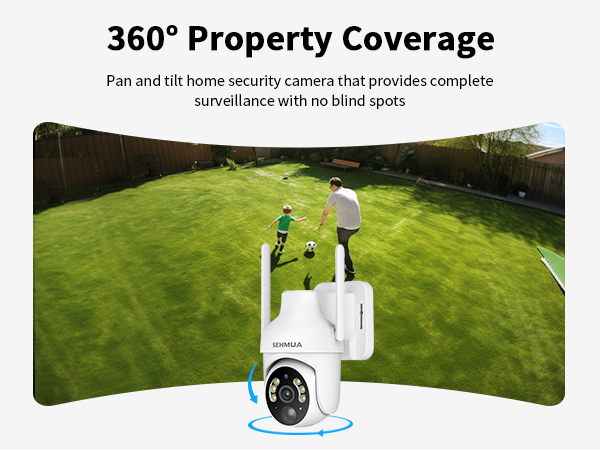 360 pan tilt zoom ptz security camera wireless outdoor outside