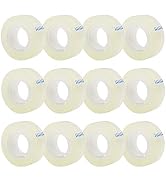 OWLKELA 12 Rolls Transparent Tape Refills, Clear Tape, All-Purpose Transparent Glossy Tape for Of...