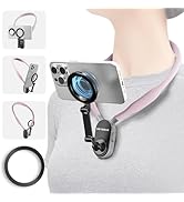 Sakura Magnetic Phone Neck Holder - POV/Vlog Selfie Mount - Hand Free cell Phone Mount Chest Stan...