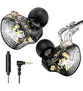 HJX QKZ AK6 Pro Wired IEM for Gaming Earbuds with MIC, in Ear Monitor Headphones, Deep Bass Sound...