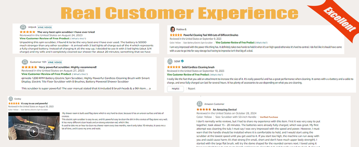 Real purchase experience electric Scrubber