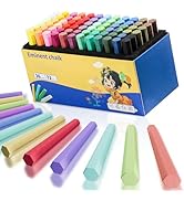 JUN-ELECTRON Washable Sidewalk Chalks Set, Non-Toxic Chalk Paint Bulk for Kids, Oversized Colored...