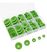 Lilaly 100 pcs Buttons for Crafts, 5 Sizes Mixed Wide Round Sewing Buttons