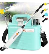 Electric Garden Sprayer 1.6 Gallon - Battery Powered Weed Sprayer Wtih 3 Nozzles, Backpack Spraye...