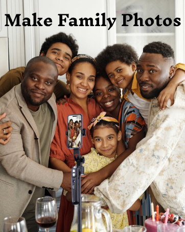 Festive gathering scene with people celebrating around a table with drinks and birthday candles.
