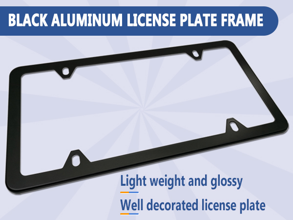 backup camera bracket back up license plate mount rear holder frame black aluminum car tag view