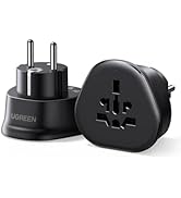UGREEN European Plug Travel Adapter, US/UK/CA/MX/AU/JP/CN/NZ/PH to EU (Type F), International to ...