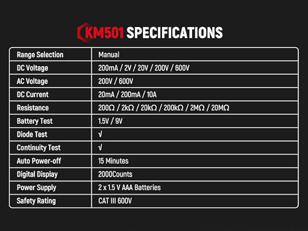 KM501 Digital Multimeter
