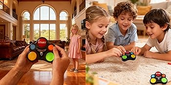 The Memory Game being played on a living room carpet during family time.