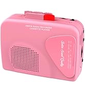 Walkman Cassette Players Recorders AM/FM Radio, Portable Tape Player Records to Tape Built in Spe...