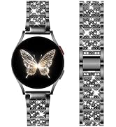 DaQin Stylish Metal Bands Compatible with Samsung Galaxy Watch 7 Band 6 5 4 Active 2 FE 40mm 44mm...