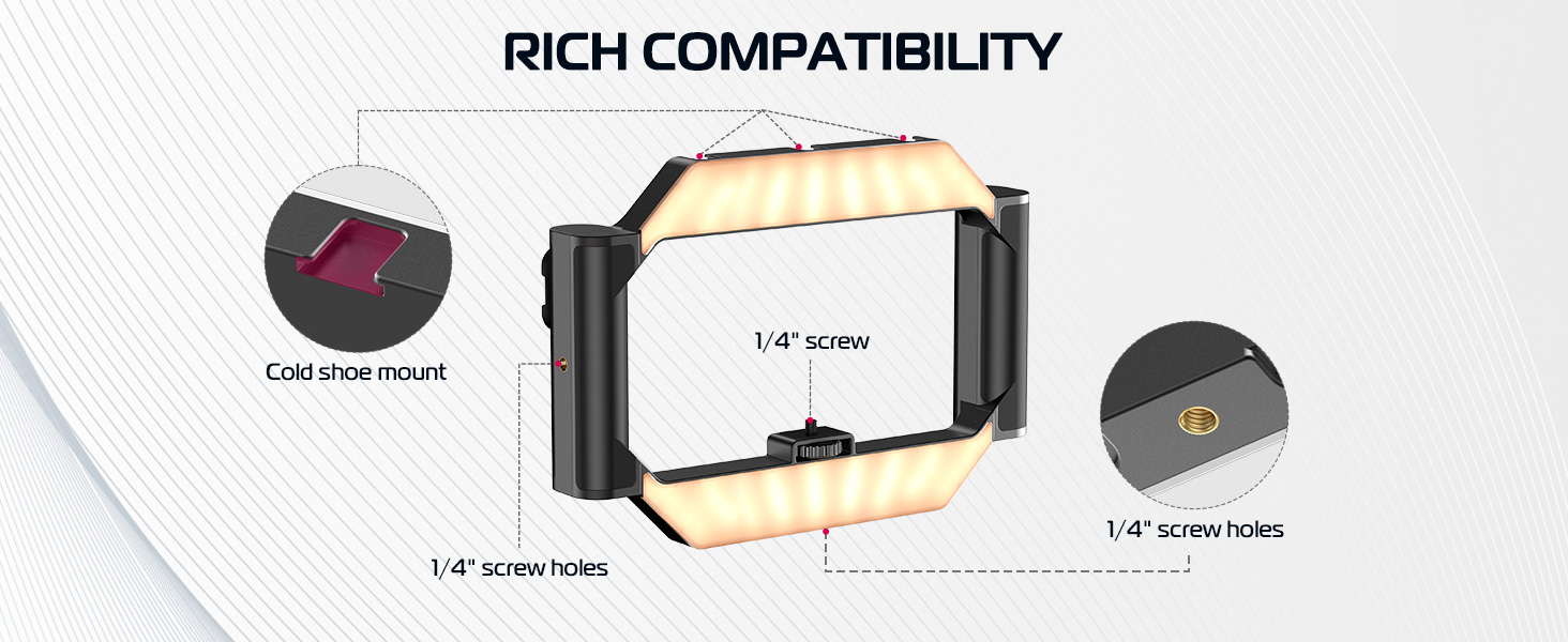 cell phone camera rig rectangle ring light phone stabalizer for videos great video maker