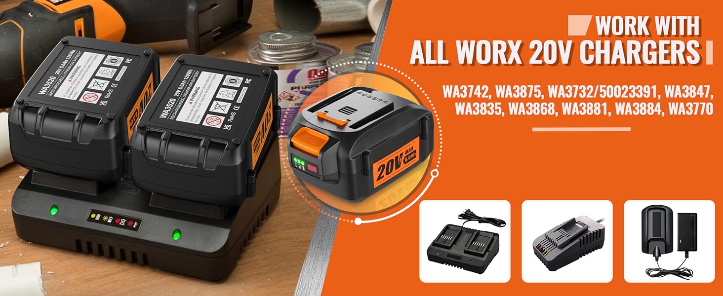 work with worx 20v chargers