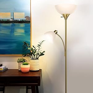 Brightech – Sky Dome Plus - Dimmable Modern Standing LED Floor Lamp