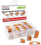 WAGO 221 Lever Nuts 35pc Compact Splicing Wire Connector Assortment with Case. Includes (10x) 221...