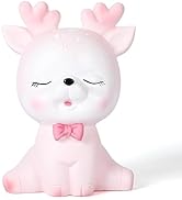 H&amp;W Cute Deer Money Bank, Unbreakable Piggy Bank,Money Box Coin Bank(Bowknot)