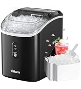 Nugget Ice Maker Countertop, Silonn Chewable Pellet Ice Machine with Self-Cleanin Function, 33lbs...