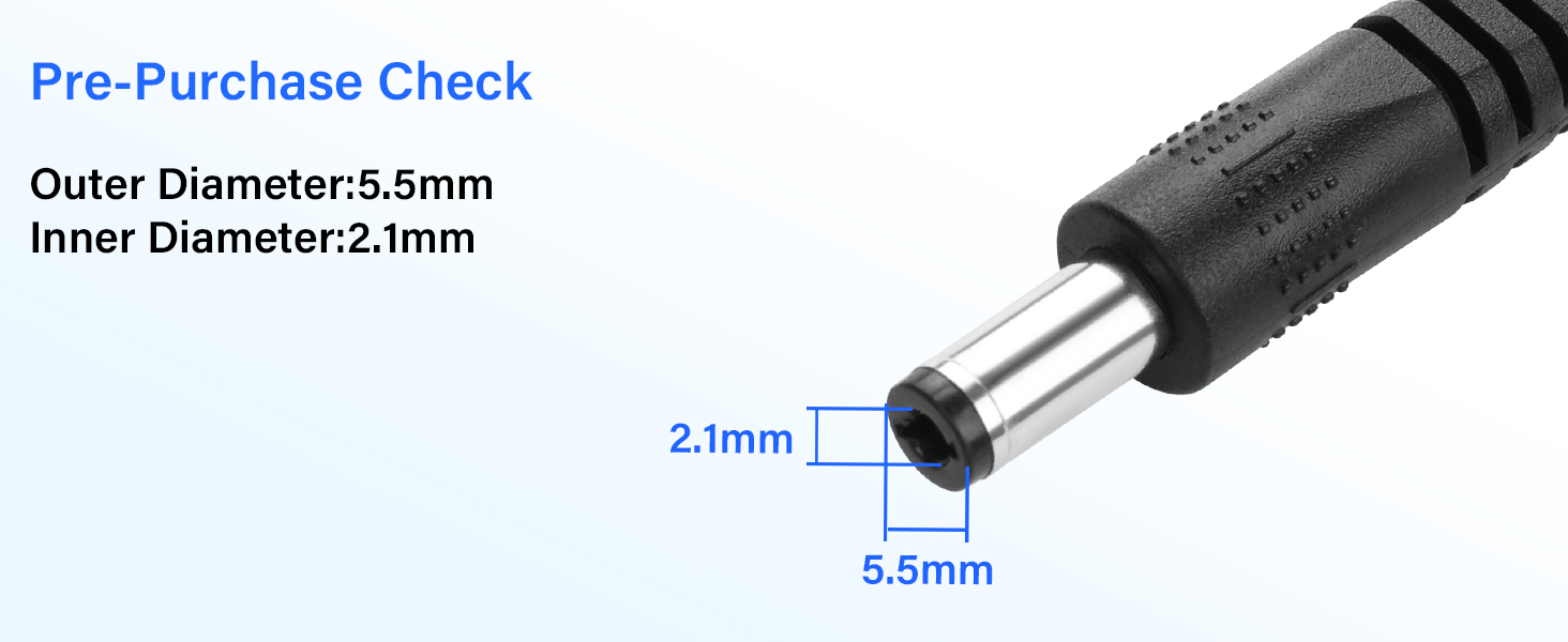 USB to DC 5521 Power Cord