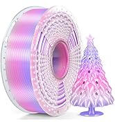 SUNLU Silk Rainbow PLA Filament, Multicolor Silk 3D Printer Filament 1.75mm +/- 0.02mm, Fast Colo...