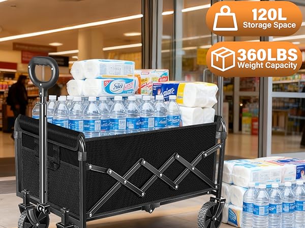 collapsible wagon portable,utility foldable wagon,outdoor wagon,family grocery wagon,apartment wagon