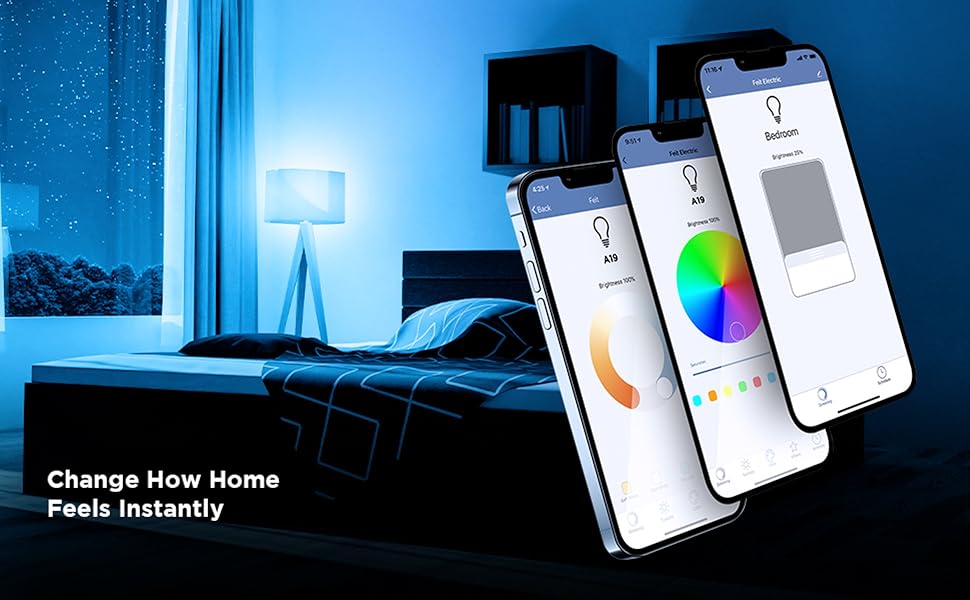 Change the color with millions of vibrant hues to choose from, set any mood, and adjust brightness.