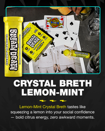 breth death peppermint crystal breth lemon party bold flavor