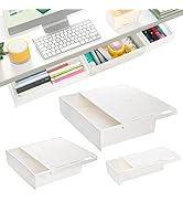 YOUEON 3 Pack Under Desk Drawer Slide Out, Self-Adhesive Under Table Drawer, Hidden Attachable Un...