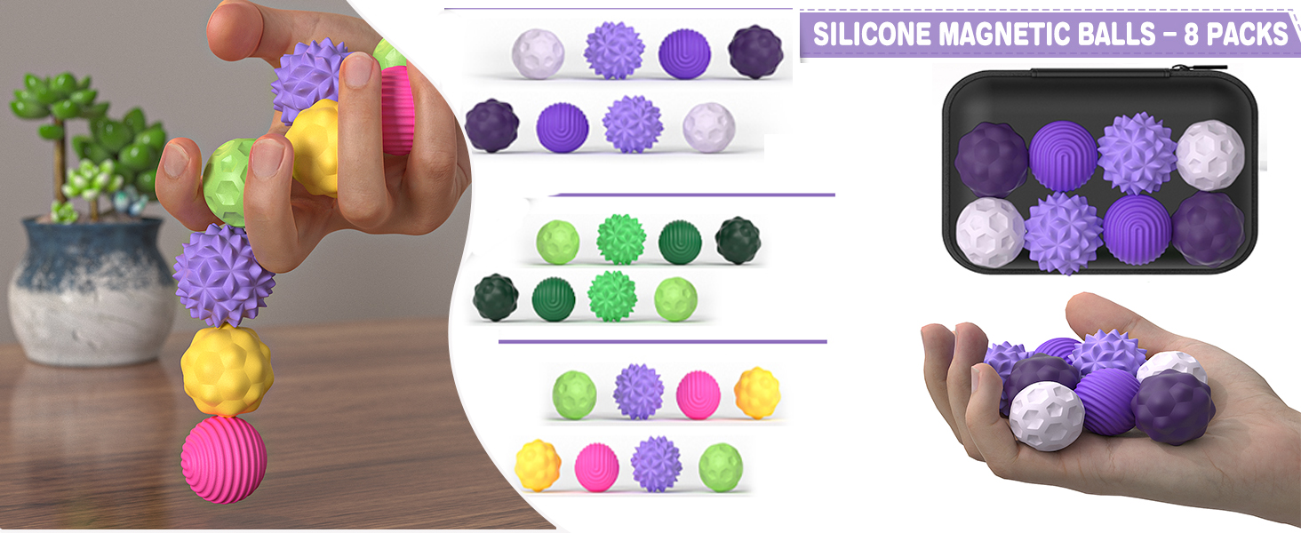 Large Magnetic Sensory Fidget Ball Toy