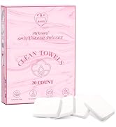 FCAEON Disposable Towel Tablet 12"X9" 20 PCS Bulk Packed Compressed Coin Towelettes Cleaning Wash...