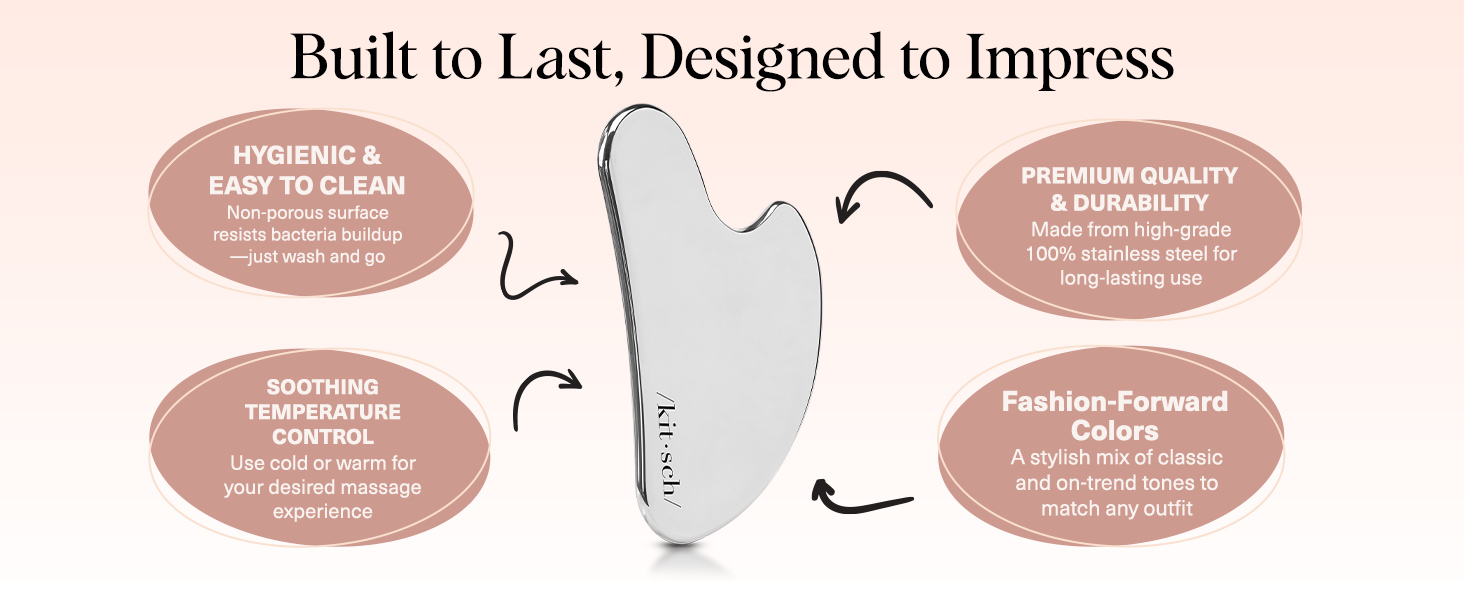 Stainless Steel Gua Sha Lymphatic Drainage Massager for Face Chin Jawline Shaper Double Chin Reducer