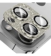 YWXTW for iPhone 15 Pro/iPhone 15 Pro Max Camera Lens Protector, [5TH Gen New Glitter Design] Ful...
