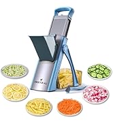 ONCE FOR ALL Upgrade Safe Mandoline Slicer Plus, Biger Size, Adjustable Vegetable Food Chopper Po...
