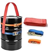 TOPZEA Drum Handling Sling for 55 Gallon Drum, Barrel Lifting Web Sling Tilt-Free Heavy Duty Lift...