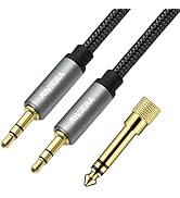 RIVIERA 6.0FT/1.8M Audio Cable 3.5mm 1/8" TRS to 3.5mm 1/8" TRS Braided Sheild Pure Copper Wire a...