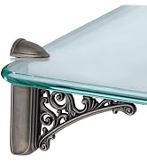 Chinflly Shelving Brackets Grey Heavy Duty Adjustable Glass Floating Shelf Brackets Wall Mount Gl...
