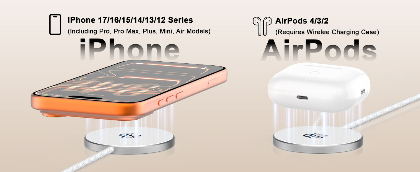 25w qi2.2 wireless charger fast charging iphone 17