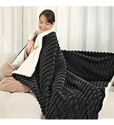 Electric Throw Blanket, Super Cozy Luxury Faux Fur &amp; Sherpa with 5 Heating Levels &amp; 4 Hours Auto ...