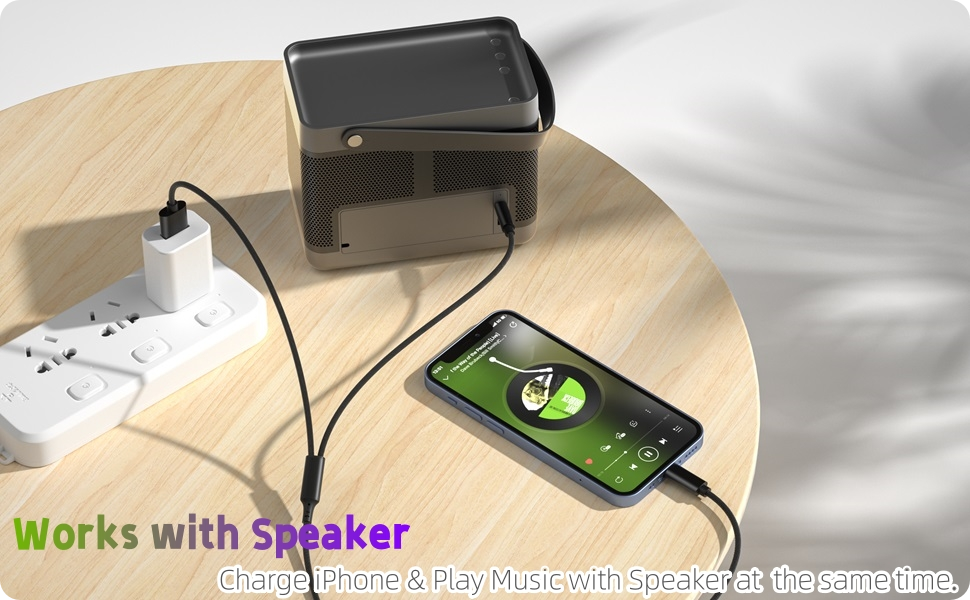 USB C to 3.5mm Aux Cable with Charger, 2 in 1 USB C to 3.5mm Headphone Car Stereo Aux Cable