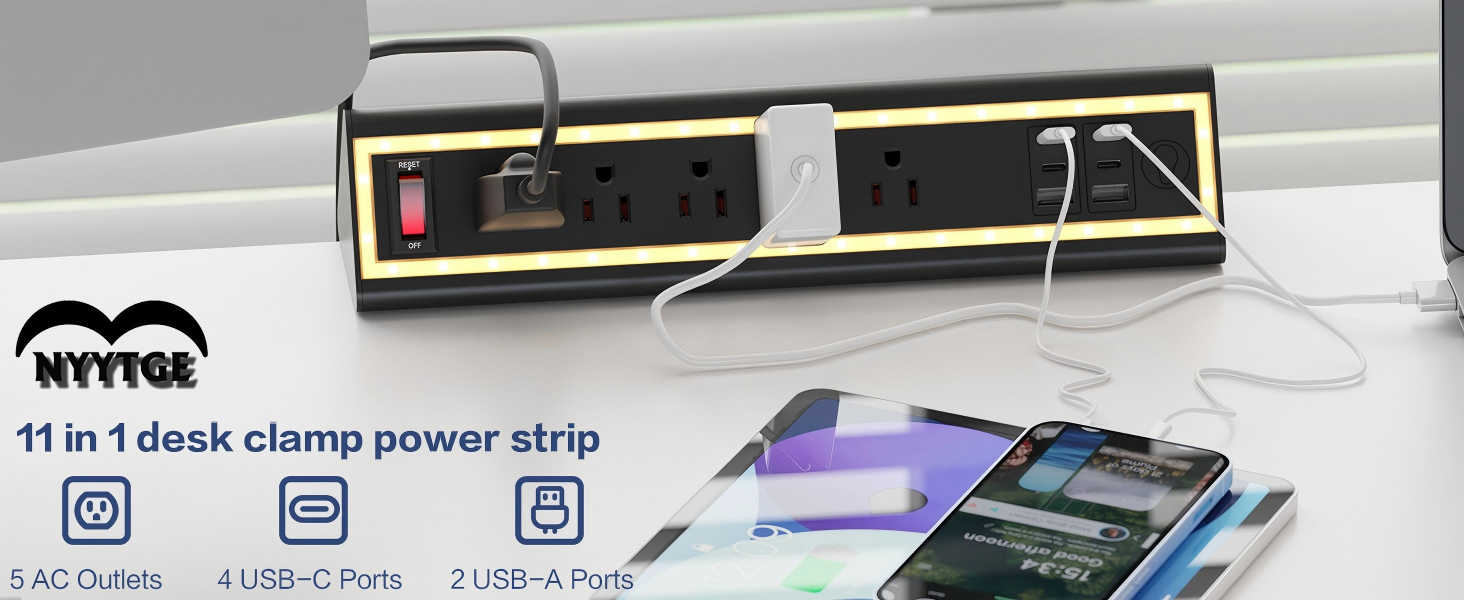 Power Strip?Surge Protector?Charging Station?Desk Clamp?USB Hub?PD Fast Charging