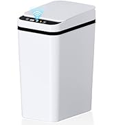 jinligogo Bathroom Small Trash Can with Lid, 2.2 Gallon Touchless Automatic Garbage Can Slim Wate...