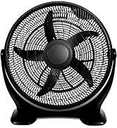 HealSmart 20 Inch 3-Speed Plastic Floor Fans Oscillating Quiet for Home Commercial, Residential, ...