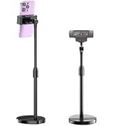 LenTok Telescopic Webcam Tripod Stand for Desk with Phone Holder, Desktop Webcam Mount Compatible...