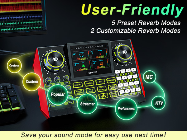 mic mixer streaming mixer podcast soundboard gaming sound board sound card