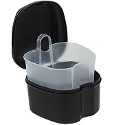 Genco Dental Denture Case, Denture Box with Strainer, Night Cleaner Denture Bath Box for Retainer...