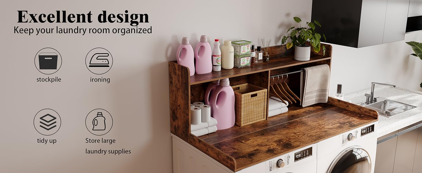Wooden Washer Dryer Countertop