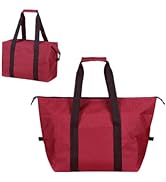 Insulated Grocery Thermal Tote Bags for Frozen Cold Hot Foods, Reusable Insulation Zippered Bag f...