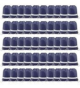 BeeGreen Reflective Drawstring Bags 50 Packs Navy Blue Large Drawstring Bags String Backpack for ...