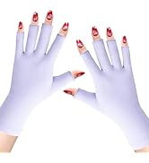 SUBAY UV Gloves for Gel Nails, Fingerless Gloves with UPF 50+ Protection for Nail Art, Manicures,...